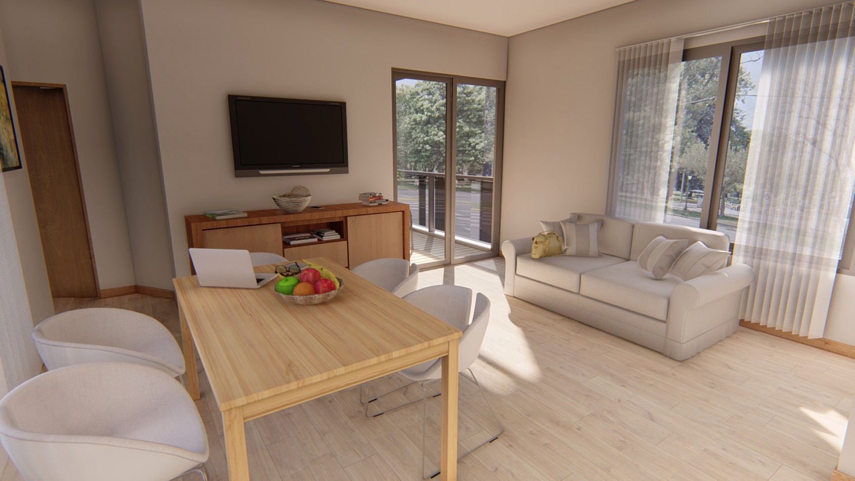 DEPARTAMENTOS SOBRE LA COSTANERA DE 1 DORMITORIO